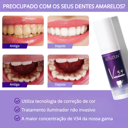 Branqueador de dentes roxo v34 + um grátis - PurpleSmile™